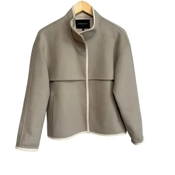 Lafayette 148 New York Wool & Cashmere Double-Faced Jacket Neutral Beige